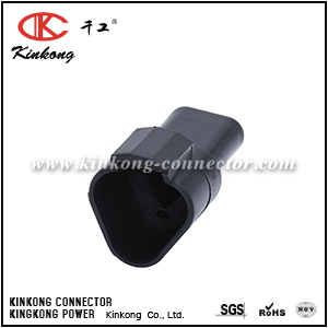 DT04-3P-E004 AT04-3P-BLK  3 pin male electrical plug 