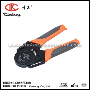 CLOSED BARREL CRIMPER 4 WAY INDENT, 8 IMPRESSION TYPE FOR DEUTSCH SOLID CONTACTS CKK-12