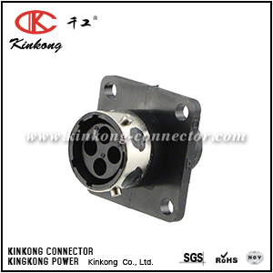 192922-1190 4 Position Circular Connector Receptacle Housing Panel Mount 